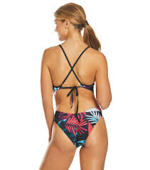ARENA Tropical Leaves Tie Back One Piece