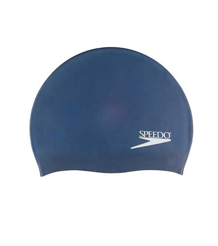 Speedo Solid Silicone Performance Swim Caps (navy) - Olym's Swim Shop