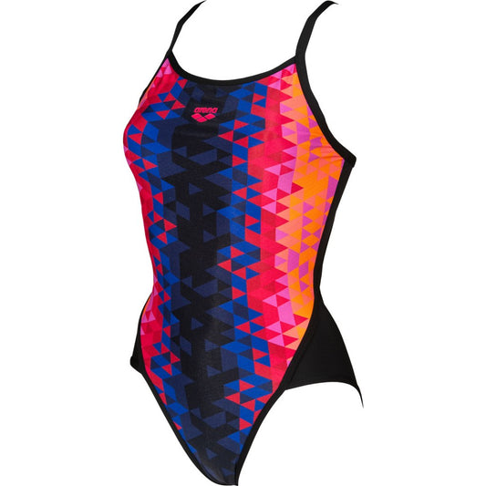 Arena Triangle Prism Superfly (pink multi black) - Olym's Swim Shop