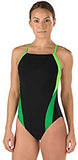 Launch Splice Cross Back - Speedo Endurance+ (green/black) - Olym's Swim Shop
