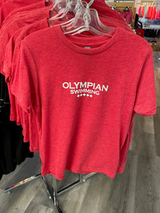 Olympian Swimming Youth T shirt (soft red)