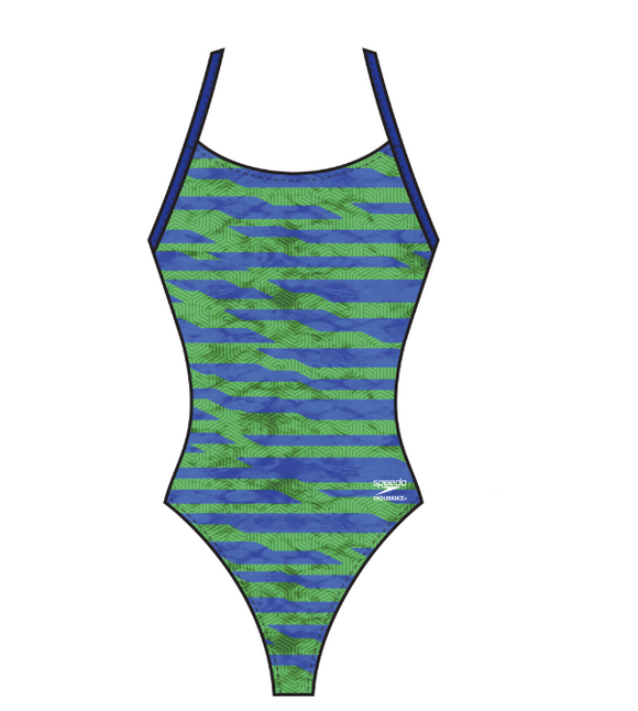 Petra Non Wired Sports Swimsuit by Speedo, Blue Multi