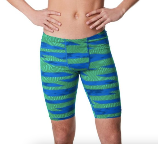 SPEEDO MEN’S CONTORT STRIPES JAMMER SWIMSUIT