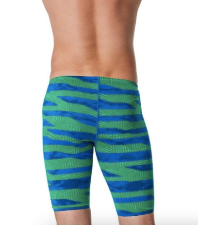 SPEEDO MEN’S CONTORT STRIPES JAMMER SWIMSUIT