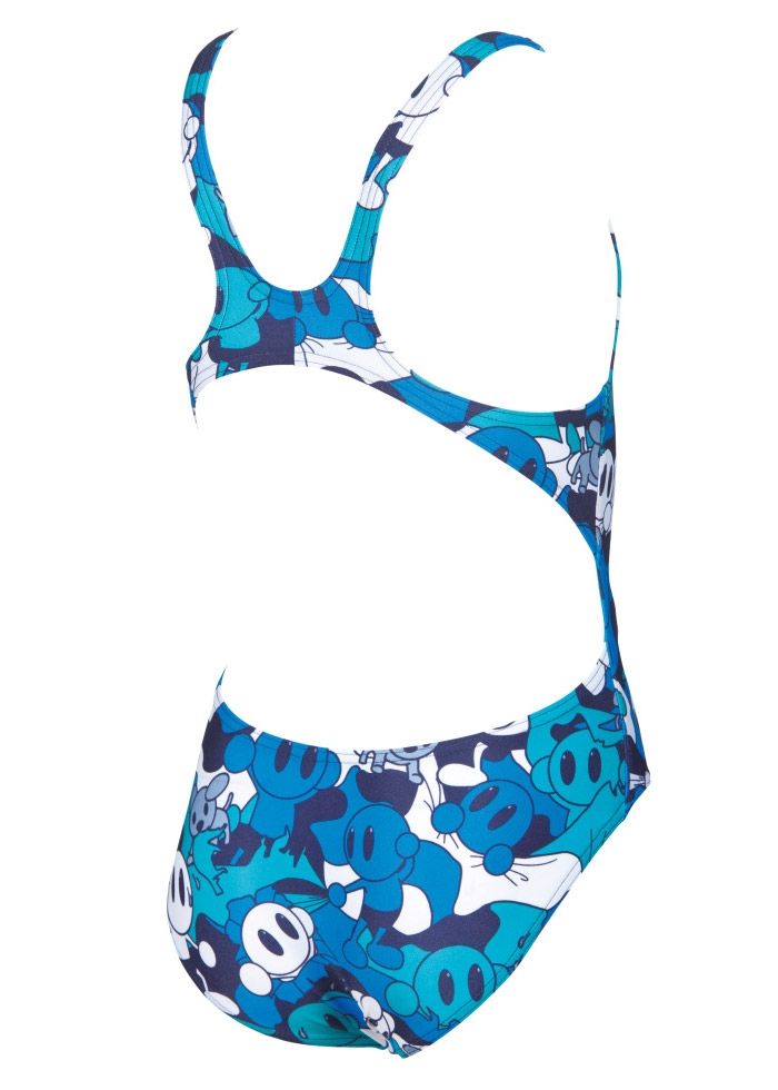 Arena Girls Swim Tech Suit (Navy turquoise) - Olym's Swim Shop