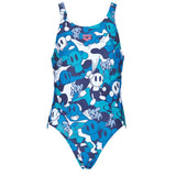 Arena Girls Swim Tech Suit (Navy turquoise) - Olym's Swim Shop