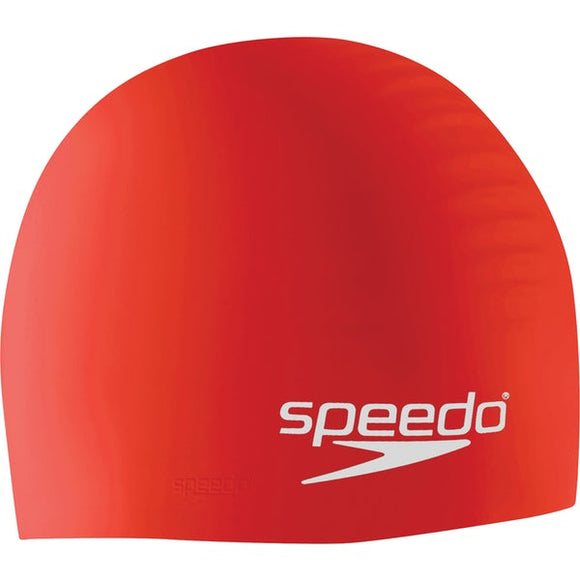 Speedo Solid Silicone Performance Swim Caps (red) - Olym's Swim Shop