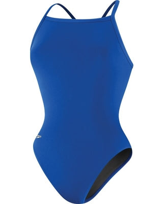 Solid Flyback Training Suit - Speedo Endurance+ (blue 22-28) - Olym's Swim Shop