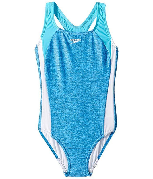 Girls Infinity Splice Xtra Life LYCRA® Fiber (blue) - Olym's Swim Shop