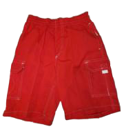 Swim-Style Boys Solid Trunks (red) - Olym's Swim Shop